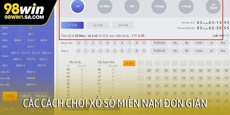 Các cách chơi xổ số miền Nam đơn giản