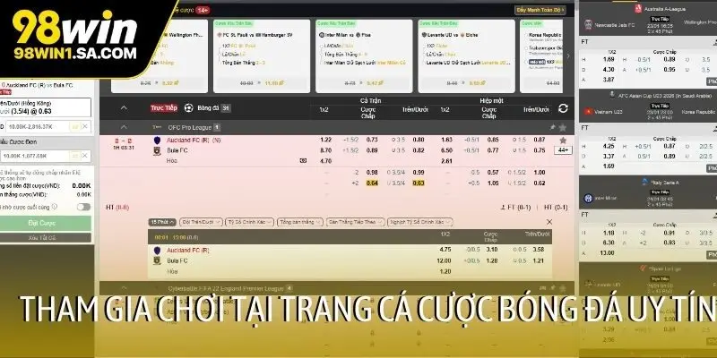 Tham gia chơi tại trang cá cược bóng đá uy tín